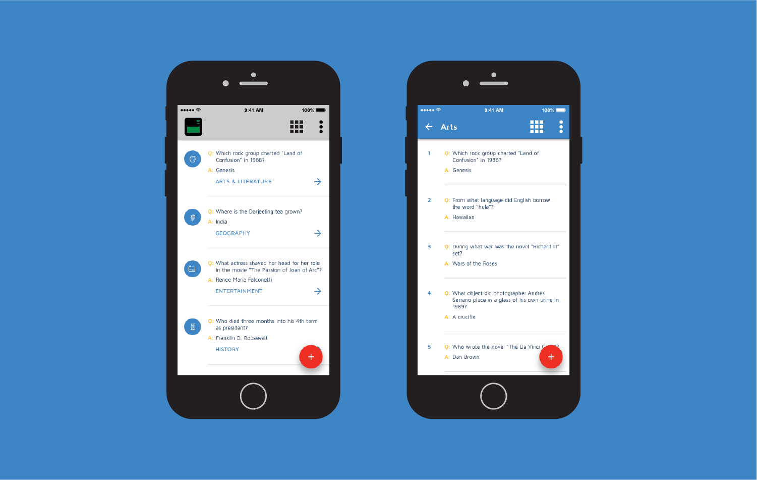 mobile list view